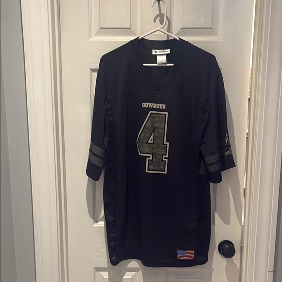 NFL Dallas Cowboys jersey SZ Large Dak Prescott black and green camouflage. - Picture 1 of 8